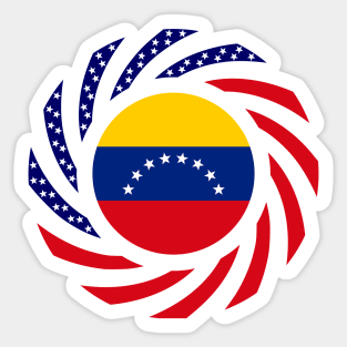 Venezuelan American Multinational Patriot Flag (8 Stars) Sticker